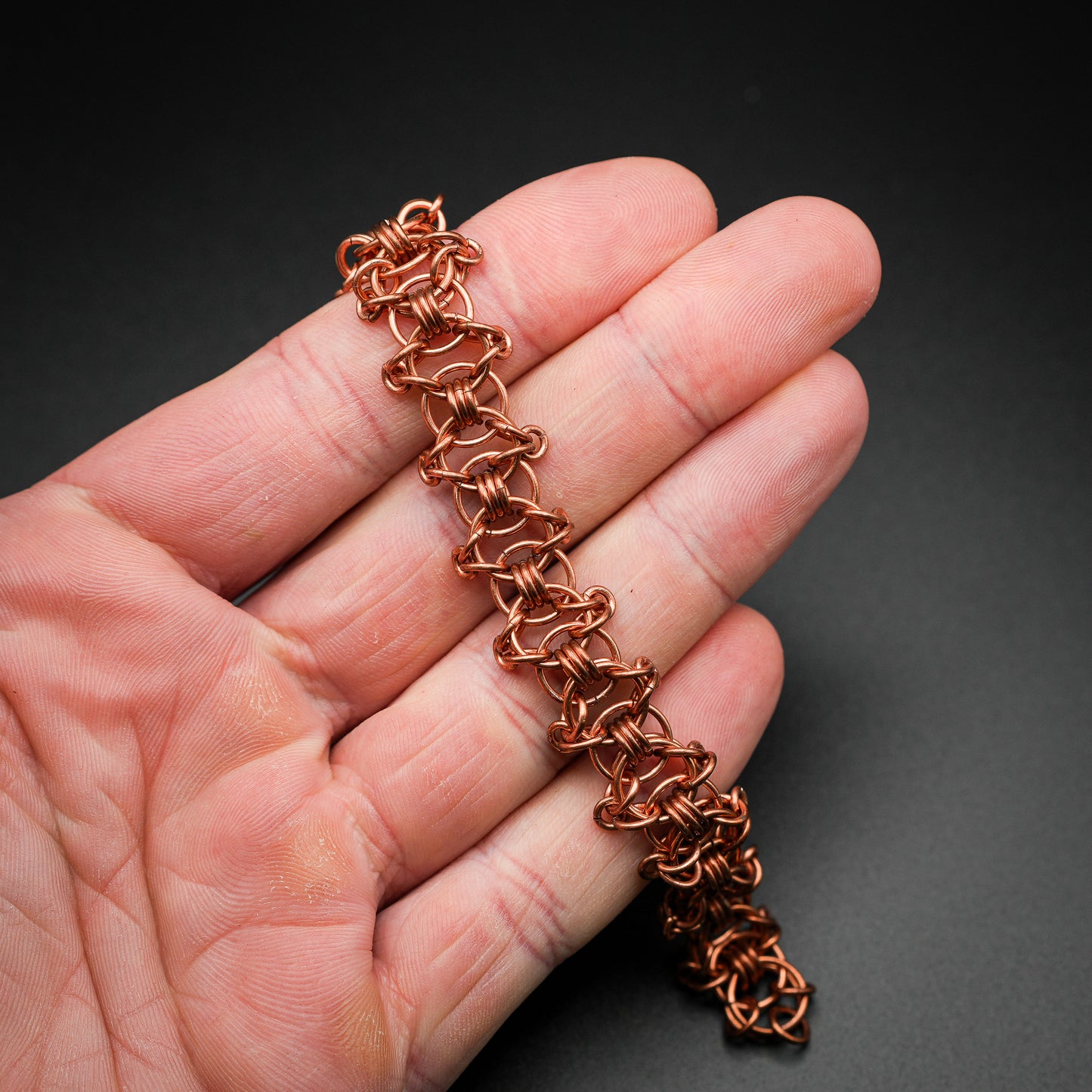 Celtic Copper Chainmail Bracelet